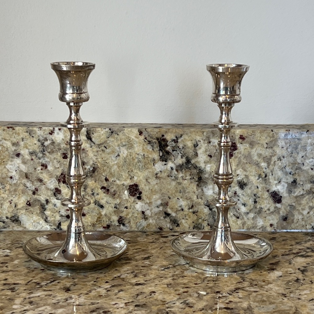 Silver plate Candle Holders